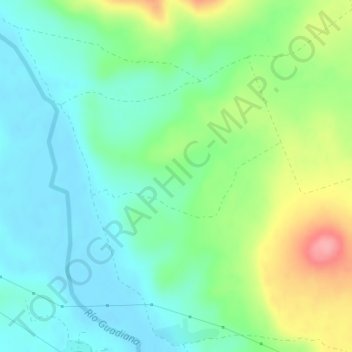Топографическая карта Las Cunas, высота, рельеф
