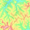 Топографическая карта Eureka Springs, высота, рельеф