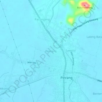 Топографическая карта Penrang, высота, рельеф