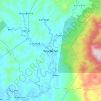 Топографическая карта Matuguinao, высота, рельеф