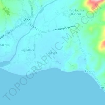 Топографическая карта Olo-olo, высота, рельеф