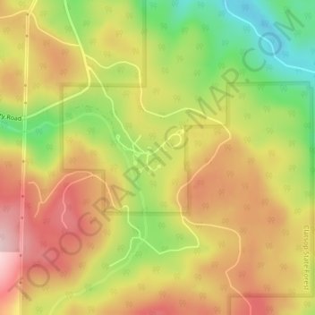 Топографическая карта Camp Wilkerson, высота, рельеф