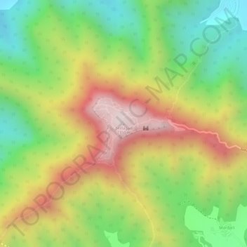 Топографическая карта Sinhagad, высота, рельеф