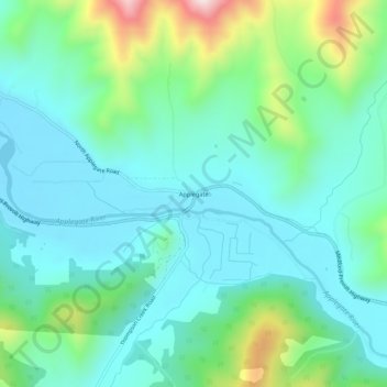 Топографическая карта Applegate, высота, рельеф