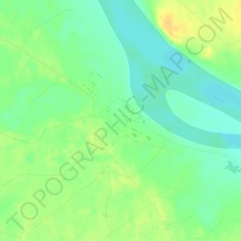 Топографическая карта Нефтепечорск, высота, рельеф