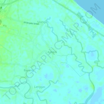 Топографическая карта Antikin, высота, рельеф