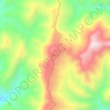 Топографическая карта Sachal, высота, рельеф