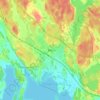 Топографическая карта Бру, высота, рельеф