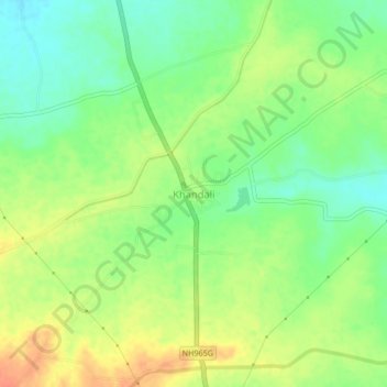 Топографическая карта Khandali, высота, рельеф