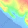 Топографическая карта ущелье Саура, высота, рельеф