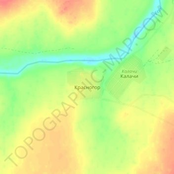 Топографическая карта Красногорский, высота, рельеф