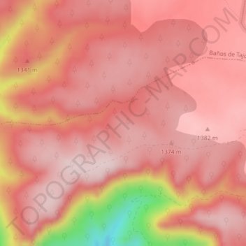 Топографическая карта La Reserva, высота, рельеф