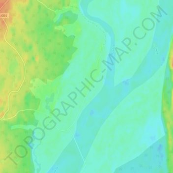 Топографическая карта Валдокурье, высота, рельеф