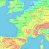 Топографическая карта France, высота, рельеф