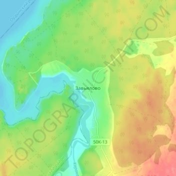 Топографическая карта Завьялово, высота, рельеф