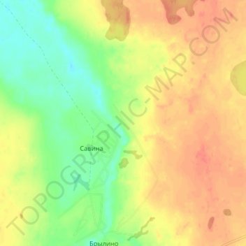 Топографическая карта Мамонова, высота, рельеф