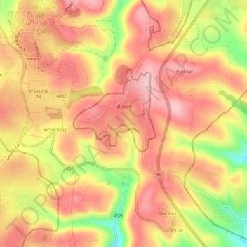 Топографическая карта Biteen, высота, рельеф