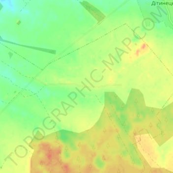 Топографическая карта Дорогунь, высота, рельеф