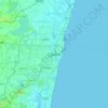 Топографическая карта Chennai, высота, рельеф