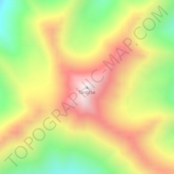 Топографическая карта Tangtse, высота, рельеф