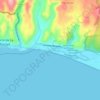 Топографическая карта Playa Las Flores, высота, рельеф