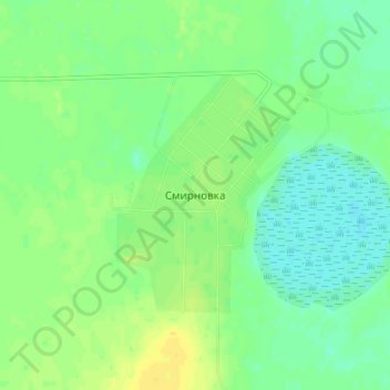 Топографическая карта Смирновка, высота, рельеф