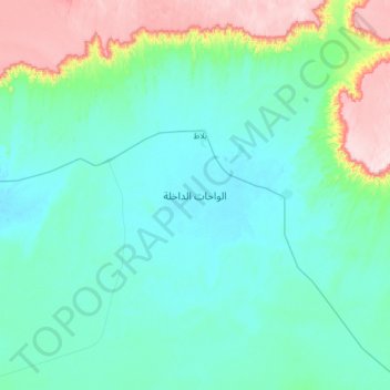 Топографическая карта El Dakhla Oasis, высота, рельеф