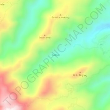 Топографическая карта Kahu, высота, рельеф