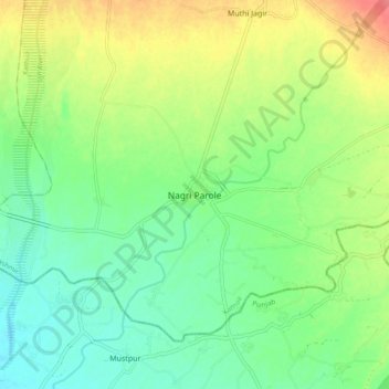 Топографическая карта Nagri Parole, высота, рельеф