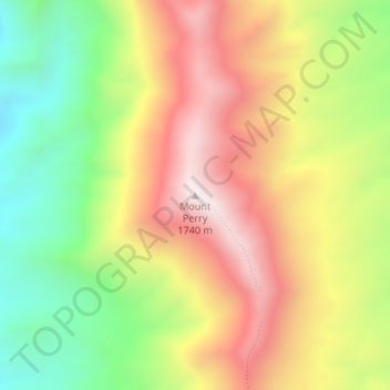 Топографическая карта Mount Perry, высота, рельеф