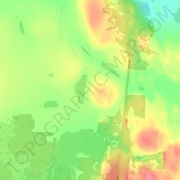 Топографическая карта Ноттоваракка, высота, рельеф