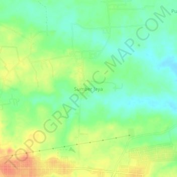Топографическая карта Sumber Jaya, высота, рельеф