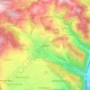 Топографическая карта Душети, высота, рельеф