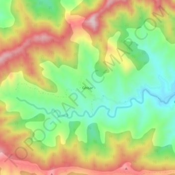 Топографическая карта Ghisar, высота, рельеф