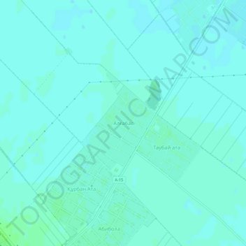 Топографическая карта Алгабас, высота, рельеф