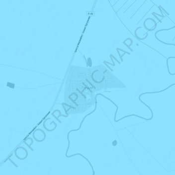 Топографическая карта Тандай, высота, рельеф