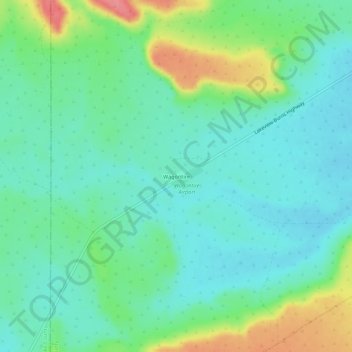 Топографическая карта Wagontire, высота, рельеф