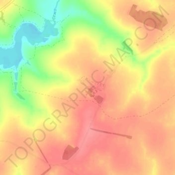 Топографическая карта Трещево, высота, рельеф