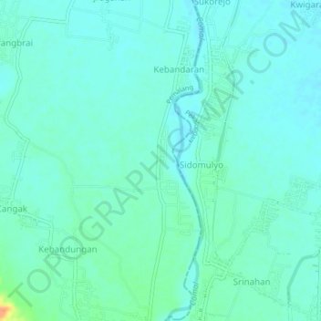 Топографическая карта Babakan, высота, рельеф
