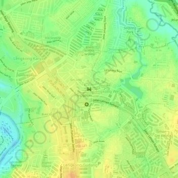 Топографическая карта BSD, высота, рельеф