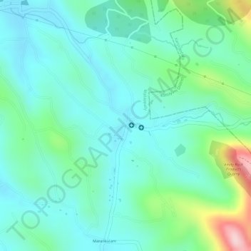 Топографическая карта Chunkappara, высота, рельеф