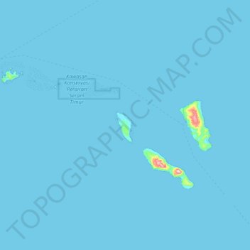 Топографическая карта Panjang Island, высота, рельеф