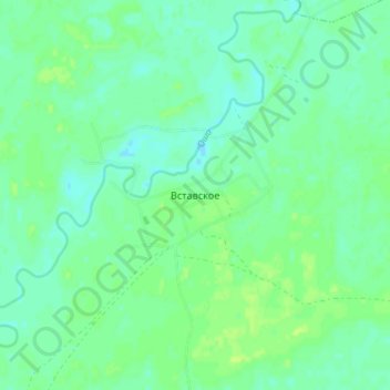 Топографическая карта Вставское, высота, рельеф