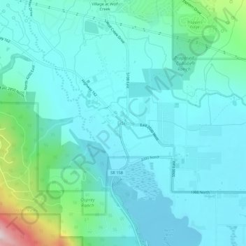 Топографическая карта Eden, высота, рельеф
