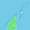Топографическая карта Cape Grim, высота, рельеф