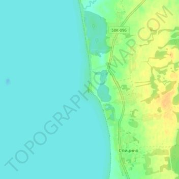Топографическая карта Кленно, высота, рельеф