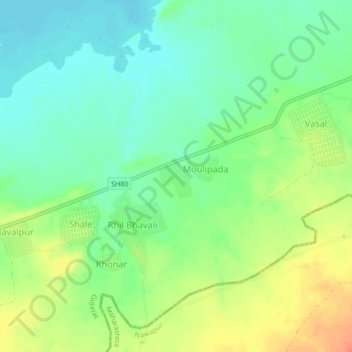 Топографическая карта Hathnur, высота, рельеф