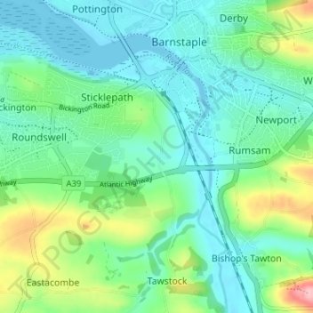 Топографическая карта Lake, высота, рельеф