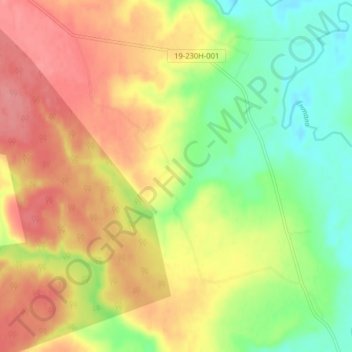 Топографическая карта Малое Раменье, высота, рельеф