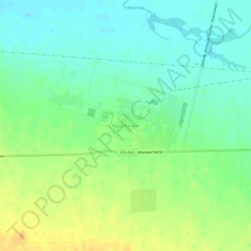 Топографическая карта Красочный, высота, рельеф